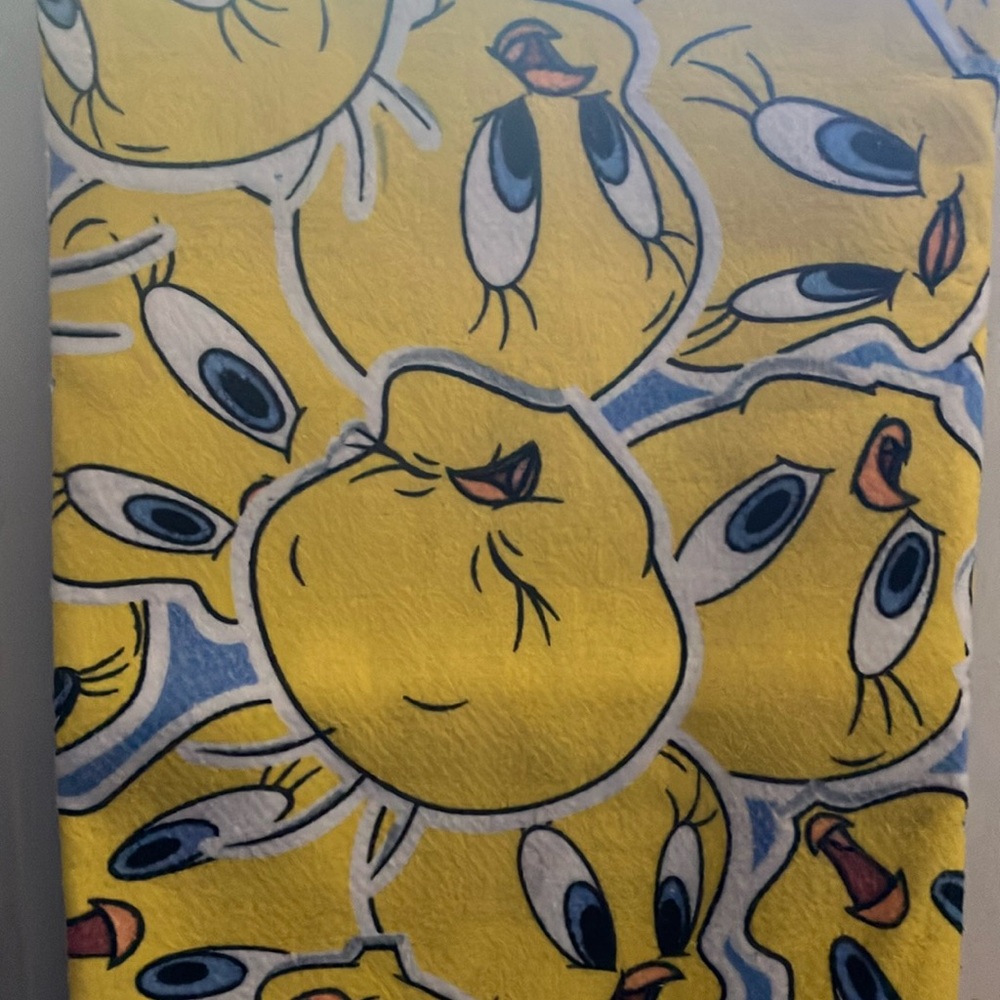 Vintage Tweety Bird,‎ Blanket Looney Tunes, Twin 42x62 Blue and Yellow